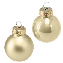 Itens Mini bolas de árvore de Natal bolas de vidro pérola Ø2,5cm 22 un