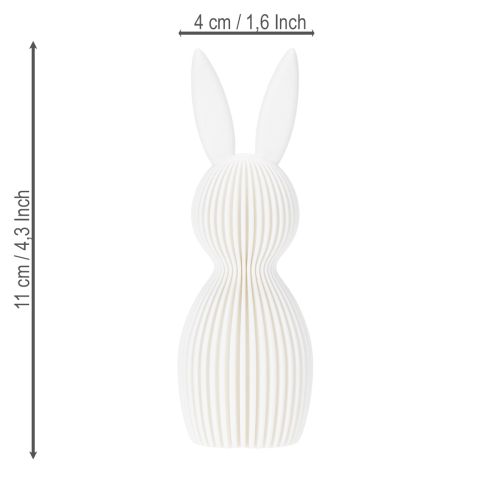 Itens Conjunto de 4 coelhinhos decorativos para decoração moderna de Páscoa, 11 cm.