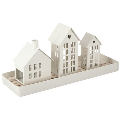 Itens Miniatura elegante de casa de chá para decoração de mesa, 15 cm