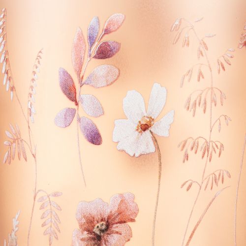 Itens Porta-velas de vidro com motivo floral para momentos aconchegantes em casa, 18 cm