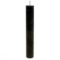 Itens Velas cônicas tingidas de preto 34 × 240 mm 4 unidades