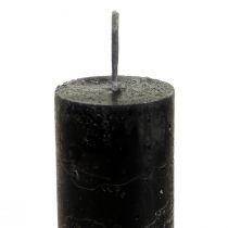 Itens Velas cônicas tingidas de preto 34 × 240 mm 4 unidades