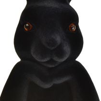 Itens Busto de coelhinho pensando preto flocado Páscoa 16,5×13×27cm