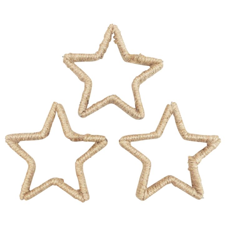 Itens Decoração de advento decoração de natal estrela decorativa estrela juta 13,5cm 6 peças