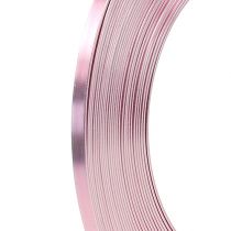 Itens Arame plano de alumínio rosa 5mm 10m