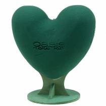 Itens Espuma floral coração 3D com pé espuma floral verde 30cm x 28cm