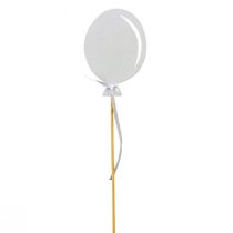 Itens Buquê de flores decorativo balão topper de bolo branco 28 cm 8 unidades