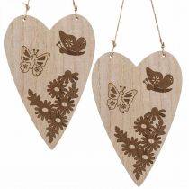 Itens Cabide decorativo em madeira deco coração borboleta deco 13,5x20cm 6 unidades