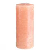 Itens Velas pilar lisas cor pêssego 85x200mm 2 un