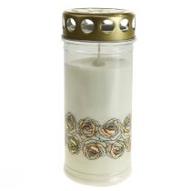 Itens Velas graves rosas brancas luz de luto luz memorial Ø7cm Alt.18cm 130h 2 unidades