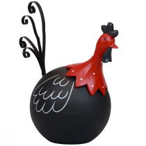 Itens Galo Decoração de Páscoa decoração de metal frango preto vermelho Alt.13,5cm