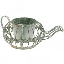 Itens Vaso de café decorativo vaso de metal para plantar L15,5cm Ø11,8cm
