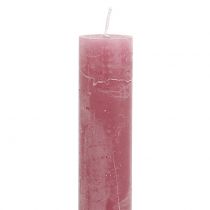 Itens Velas cônicas de cor sólida rosa velho 34 mm x 240 mm 4 unidades