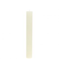 Itens Velas cônicas creme de cor sólida 34 mm x 240 mm 4 unidades