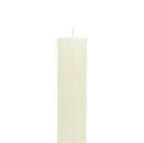 Itens Velas cônicas creme de cor sólida 34 mm x 240 mm 4 unidades