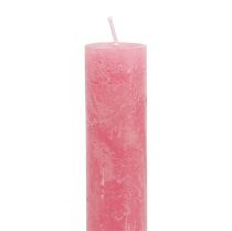 Itens Velas cônicas tingidas de rosa 34 mm x 240 mm 4 unidades