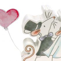Itens Par de mouse de figura decorativa com corações 11 cm x 11 cm 4 unidades