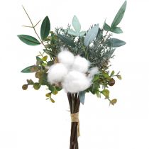Itens Buquê artificial Verde Branco Artificial bouquet de inverno 33cm