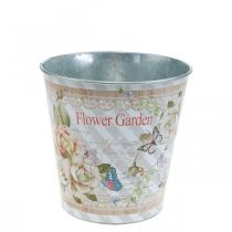 Vaso de flores para flores de verão plantador de rosas de metal Ø11,5cm Alt.10,5cm