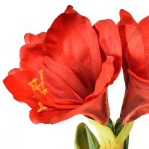 Itens Amarílis em bolas de musgo artificiais - flores vermelhas brilhantes, 49 cm - decoração de ambiente elegante e natural