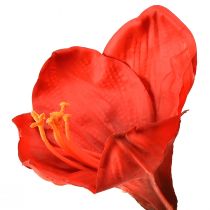 Itens Amarílis artificial em vermelho brilhante - flores elegantes para decoração luxuosa de quartos, 66 cm