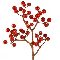 Ramos de frutas vermelhas brilhantes - ideais para decorações festivas, 30 cm - conjunto de 6
