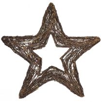 Itens Estrelas decorativas para pendurar estrelas de salgueiro naturais 48 cm 2 unidades