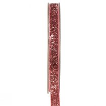 Itens Fita decorativa rosa glitter fita jóias glamour W10mm L10m