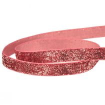Itens Fita decorativa rosa glitter fita jóias glamour W10mm L10m