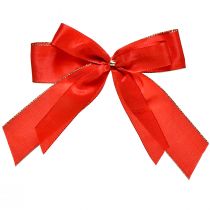 Itens Laço decorativo laço vermelho com borda dourada - elegante decoração de Natal 4 cm de largura 15 × 21 cm 10 unidades