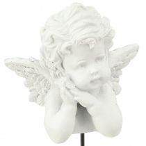 Itens Plugue decorativo figuras de anjo decoração grave branco Alt.5cm 6 unidades