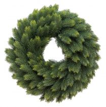 Coroa festiva de abeto artificial - cores verdes naturais, 50 cm - para uso interno e externo