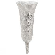 Vaso túmulo vaso cinza para colar com motivo calla Alt.32,5cm