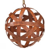 Itens Bola de metal enferrujado Ø15cm, 2 peças - Bolas decorativas de jardim para decoração de exterior