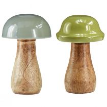 Itens Cogumelos de madeira cogumelos decorativos madeira cinza verde Ø6cm Alt.10cm 2 unidades