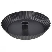 Itens Castiçal de metal original em forma de bolo - preto, Ø 18 cm 4 peças - decoração de mesa elegante