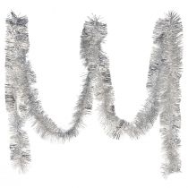 Guirlanda de enfeites de prata brilhante de 270 cm – perfeita para decorações festivas – versátil
