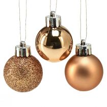 Itens Mini bolas de árvore de Natal bronze inquebrável Ø3cm Alt.3,5cm 14pcs