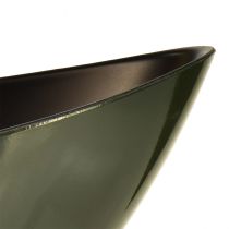 Itens Tigela de barco elegante em verde escuro - perfeita para plantar - 39 cm 2 unidades
