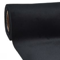 Itens Caminho de mesa em veludo preto, tecido decorativo brilhante, 28×270cm - caminho de mesa elegante para ocasiões festivas