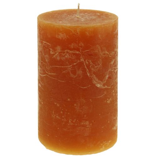 Itens Velas de pilar laranja escuro tingido Sunset 60x100mm 4uds