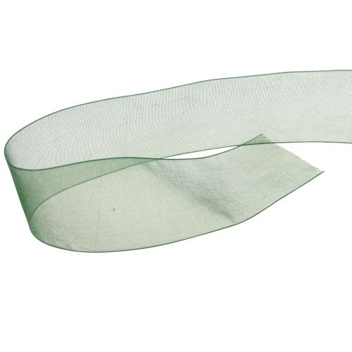 Itens Fita de organza fita de presente verde borda tecida verde abeto 40mm 50m