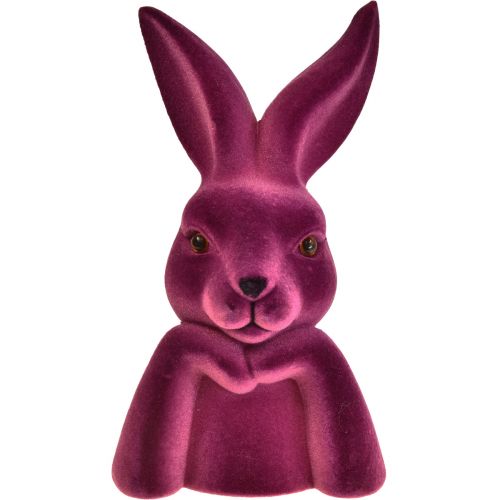 Floristik24 Bunny Thinking Busto de coelhinho flocado Páscoa 16,5×13×27cm