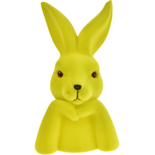 Floristik24 Coelhinho Pensativo Busto de Coelhinho da Páscoa Amarelo Verde 16,5×13×27cm