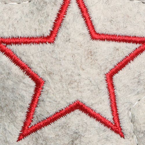 Itens Estrelas de feltro para pendurar estrelas decorações para árvores de Natal bege 13 cm 6 unidades