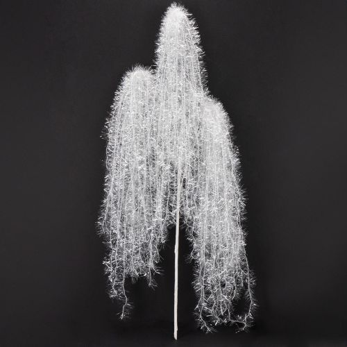 Itens Galho artificial de inverno na cor branca com aspecto nevado e coberto de gelo, 70 cm