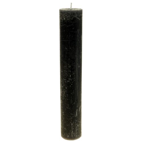 Floristik24 Velas grandes, velas em bastão, cor sólida antracite, 50x300mm, 4 peças