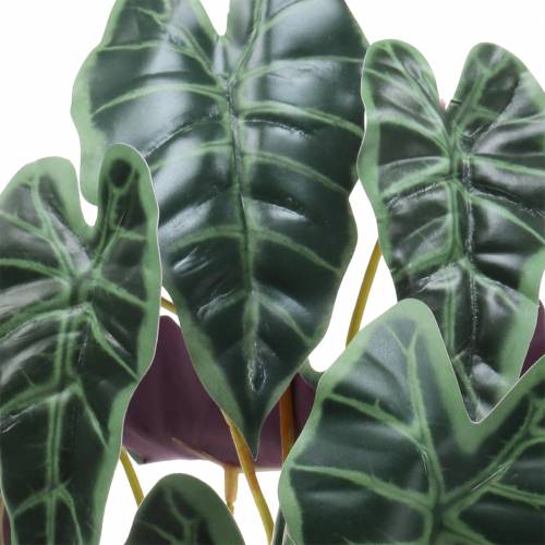 Itens Folha de flecha de alocasia verde, planta artificial violeta Alt.48cm