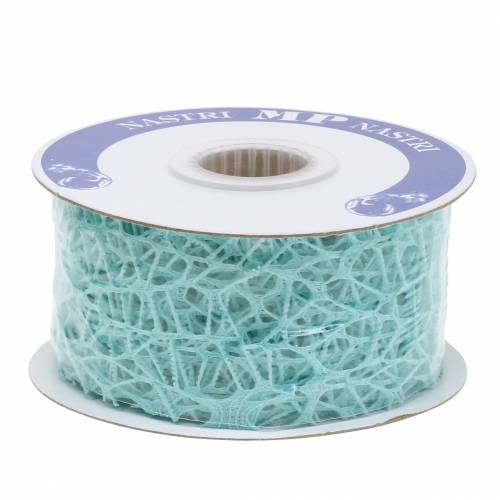 Itens Deco ribbon mesh ribbon azul claro Tiffany 40mm 10m