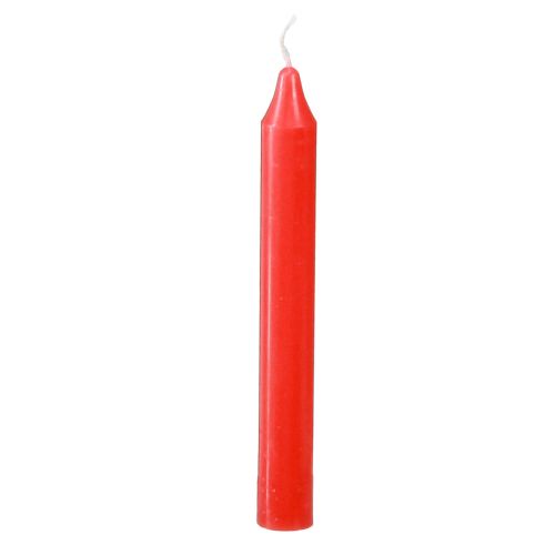 Velas de árvore velas em bastão Ø13mm velas vermelhas 10,5cm 44 unidades